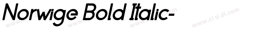Norwige Bold Italic字体转换